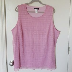 Pretty Pink Tank, Sleeveless Blouse Plus Size